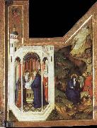 BROEDERLAM, Melchior Annunciation and Visitation oil on canvas